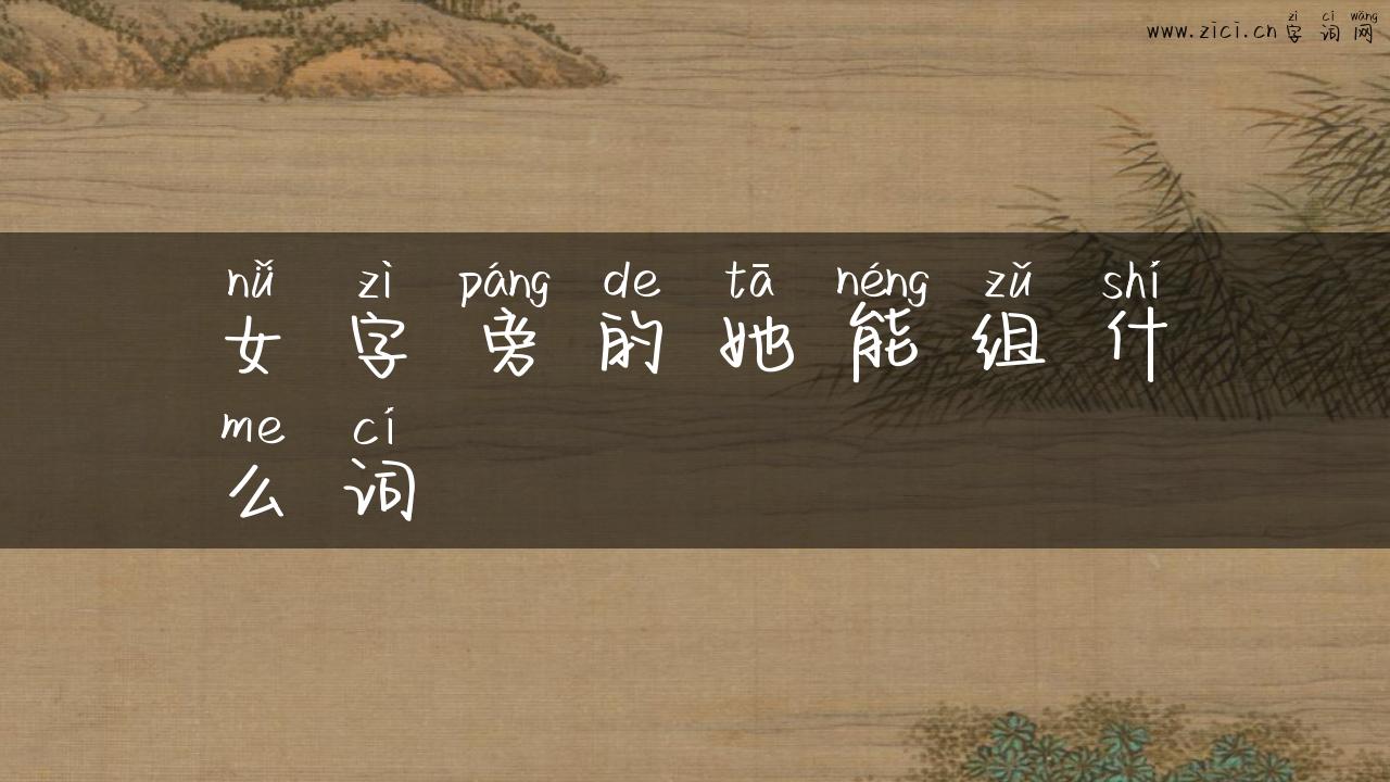 女字旁的她能组什么词