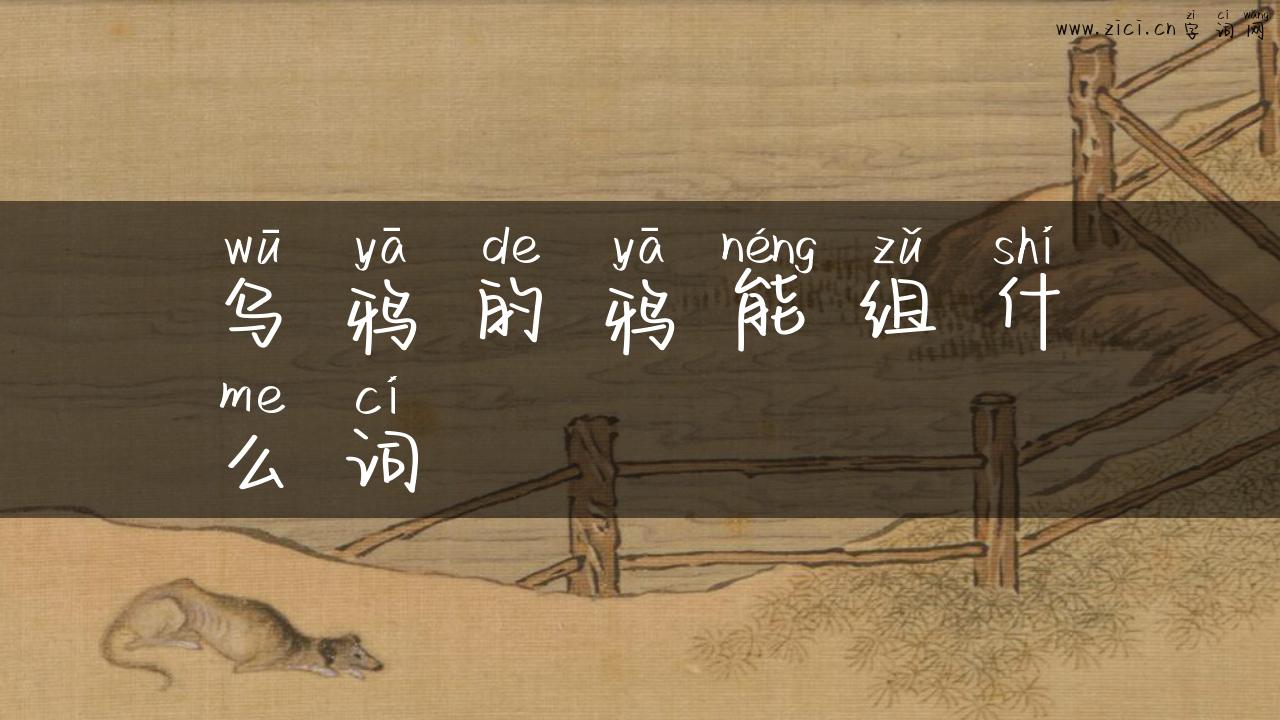 乌鸦的鸦能组什么词