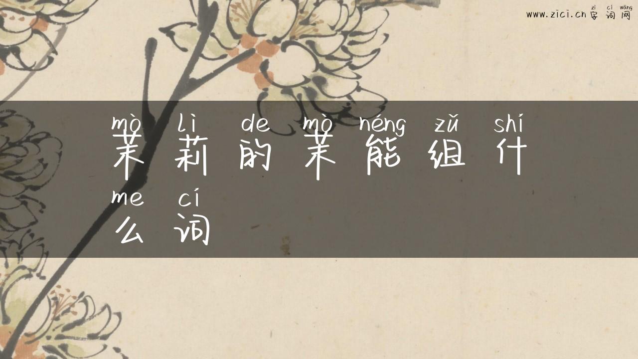 茉莉的茉能组什么词