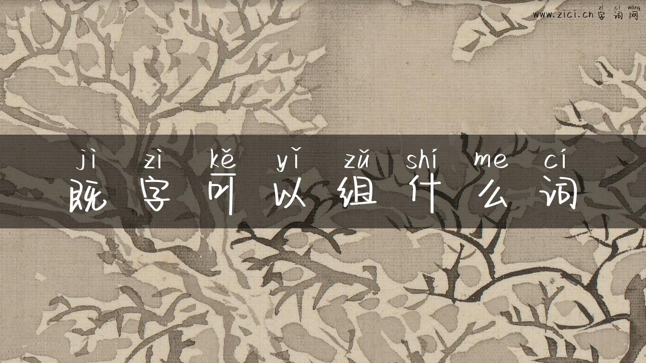 既字可以组什么词