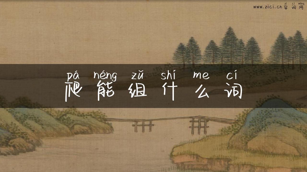 爬能组什么词