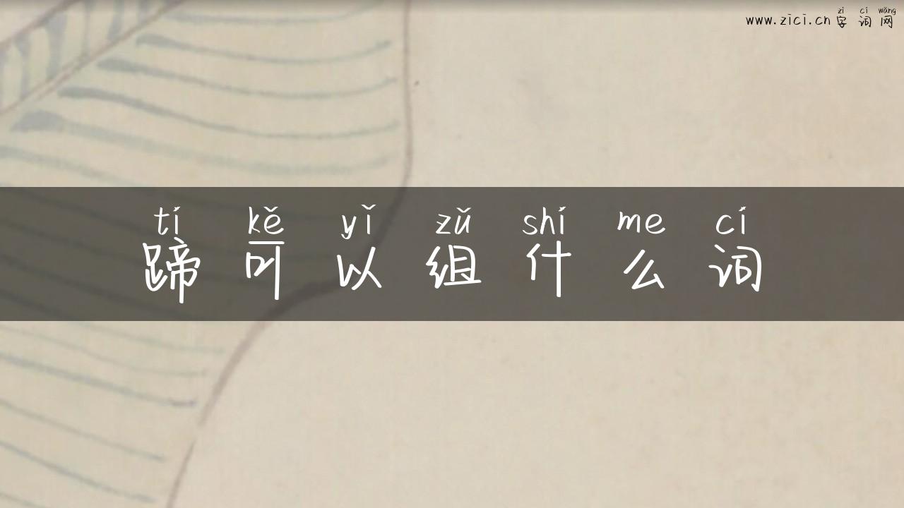 蹄可以组什么词