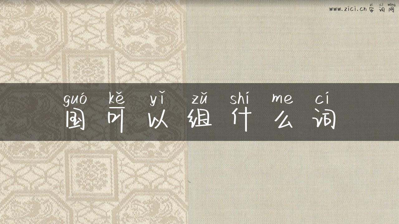 国可以组什么词