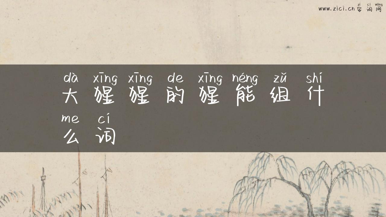 大猩猩的猩能组什么词