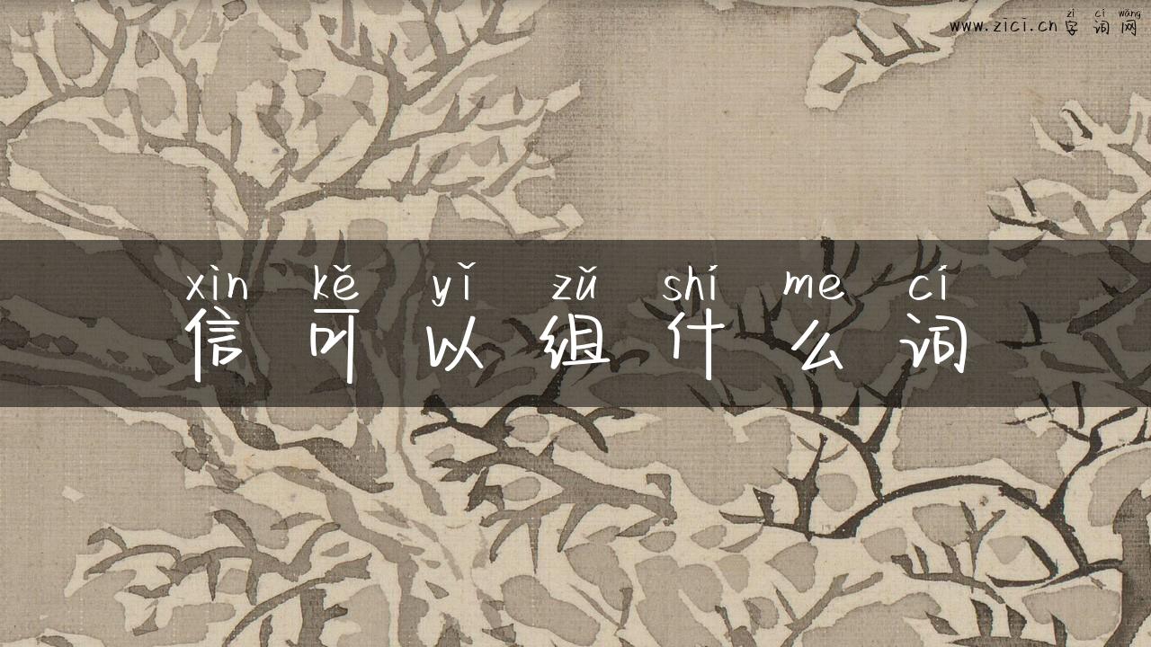 信可以组什么词