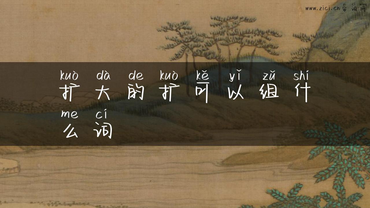 扩大的扩可以组什么词