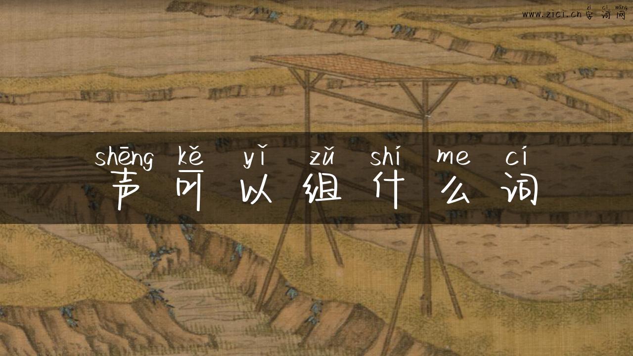 声可以组什么词