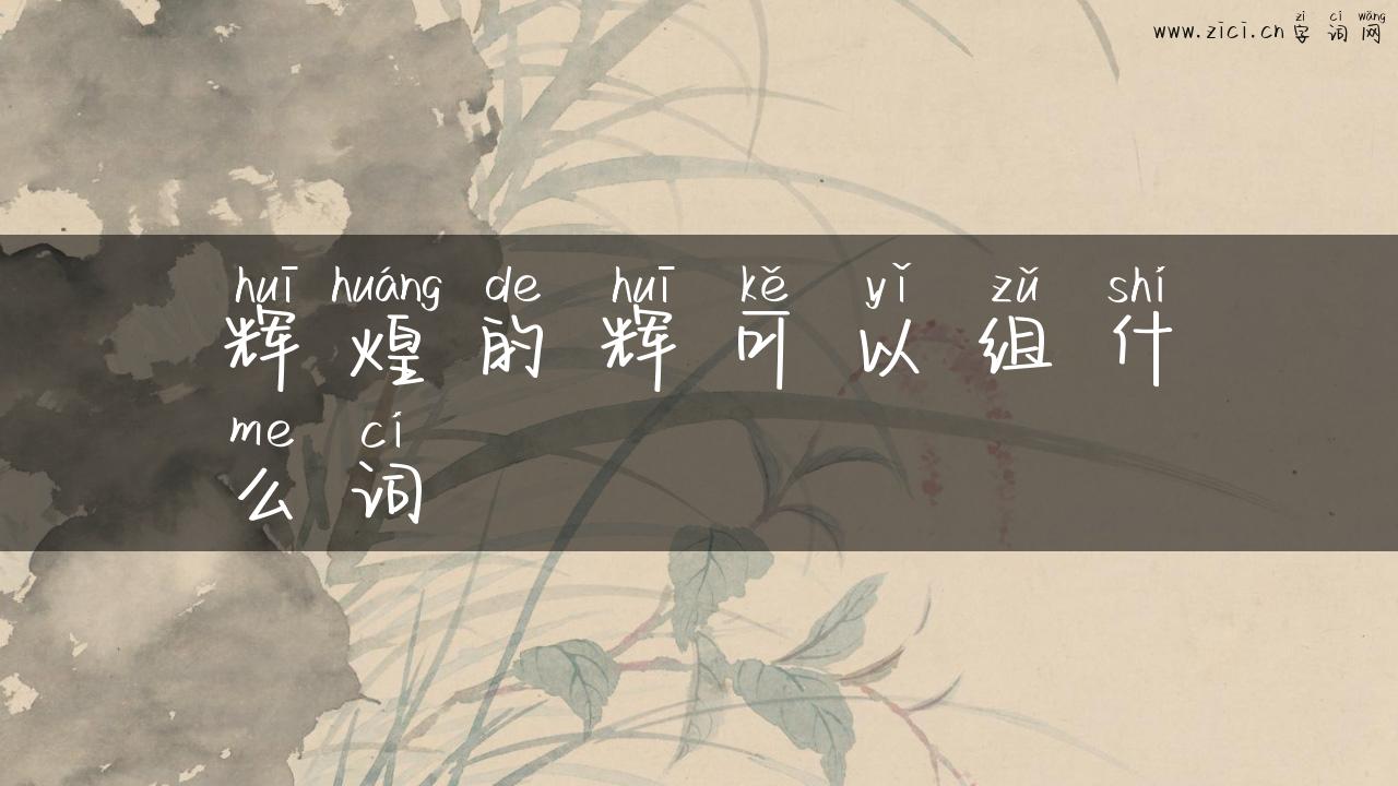 辉煌的辉可以组什么词