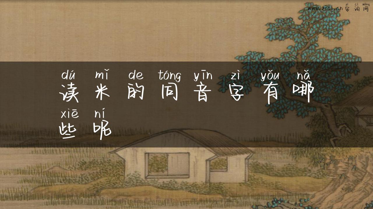 读米的同音字有哪些呢