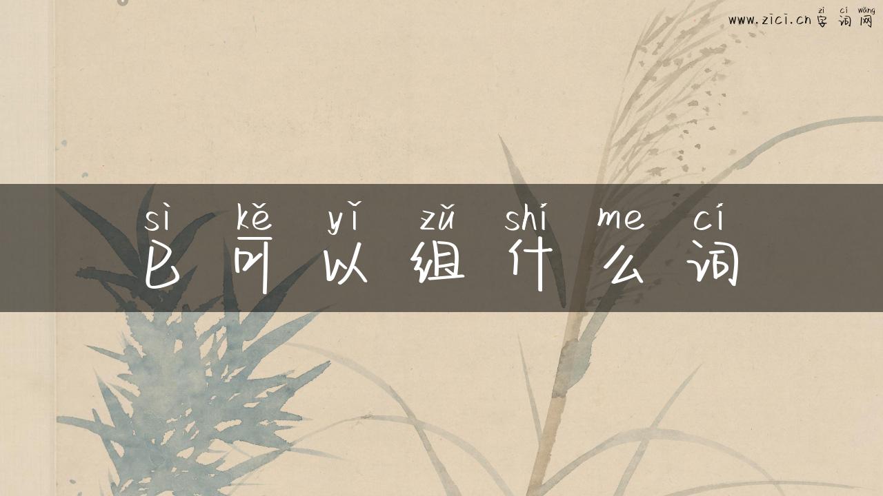 巳可以组什么词