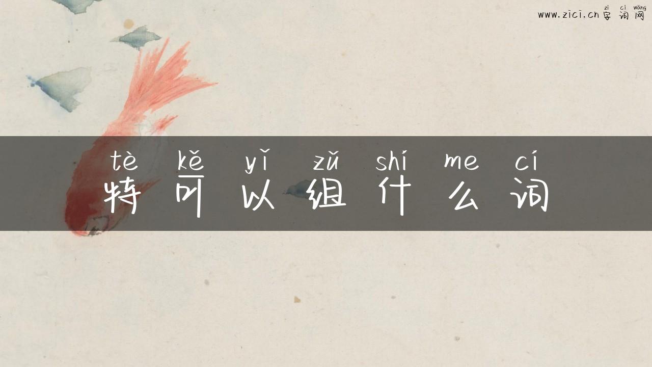 特可以组什么词