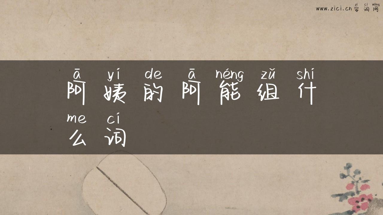 阿姨的阿能组什么词