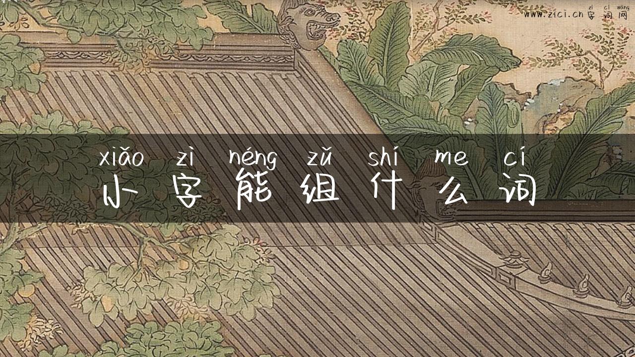 小字能组什么词