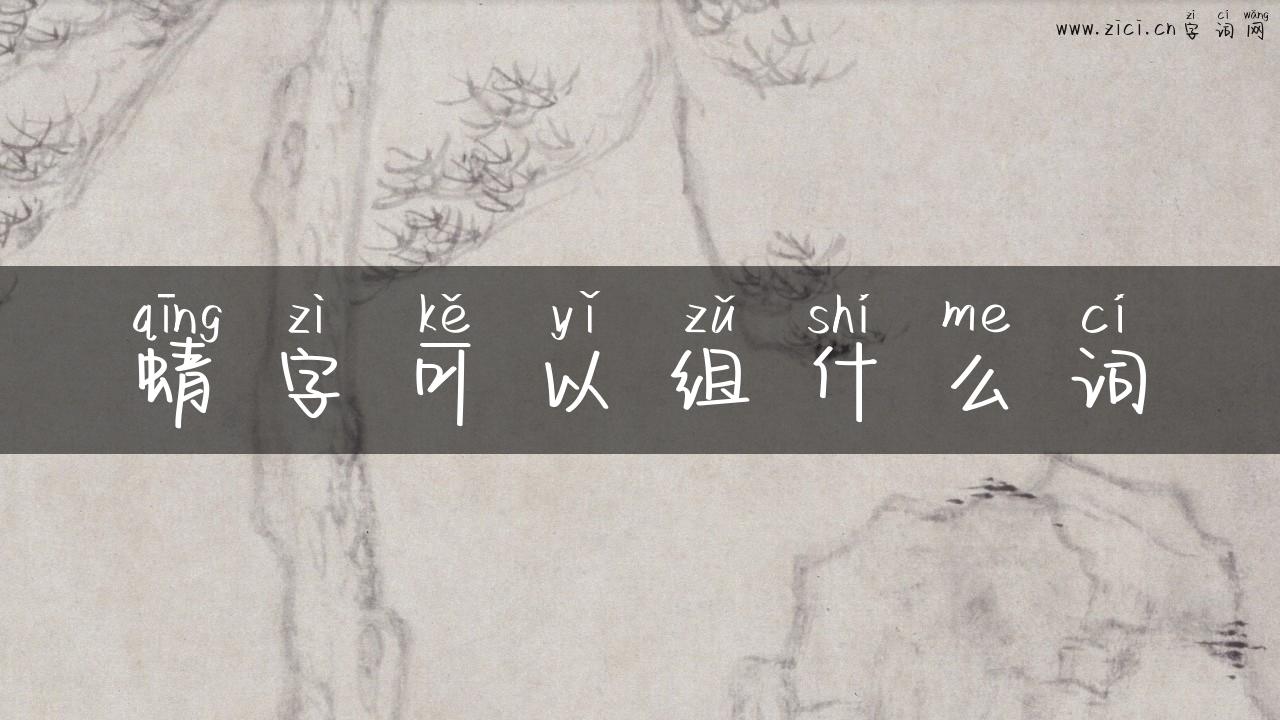 蜻字可以组什么词
