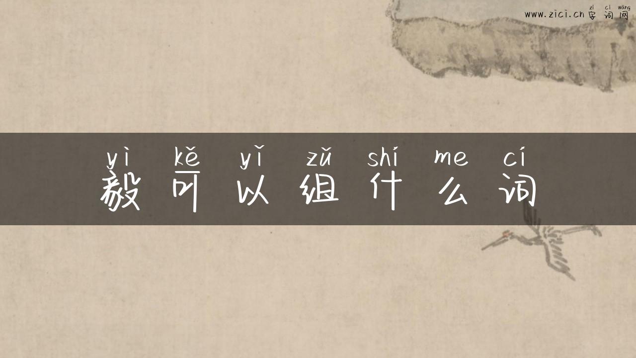 毅可以组什么词
