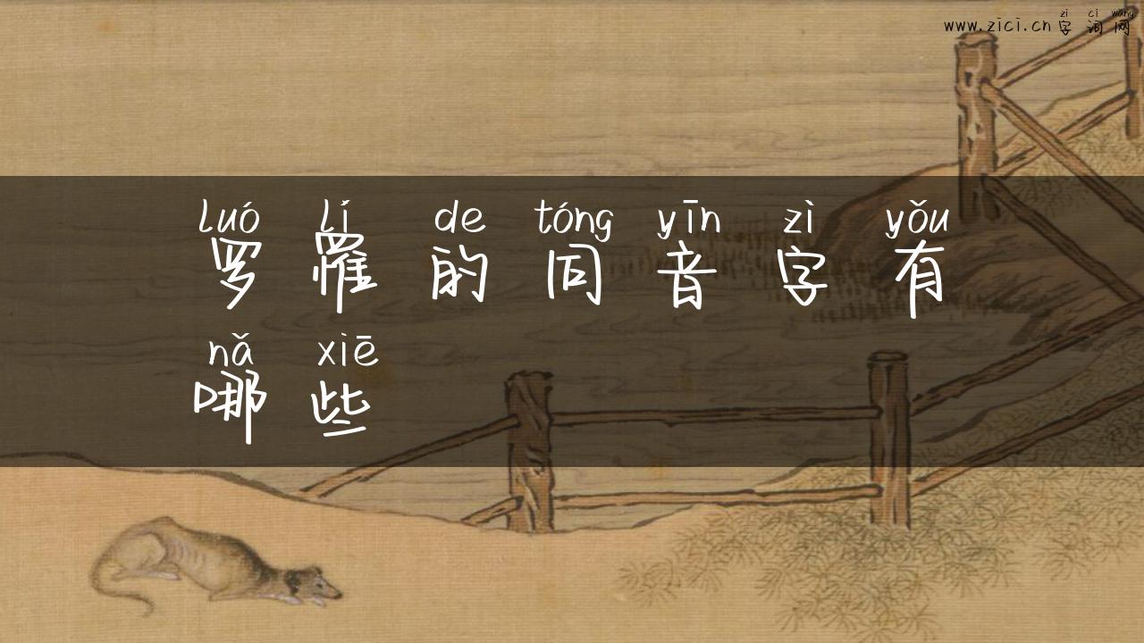 罗罹的同音字有哪些