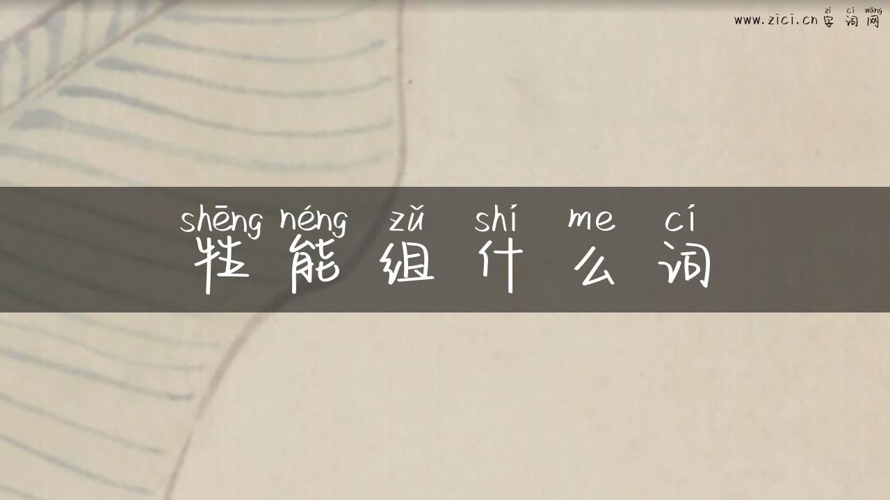 牲能组什么词