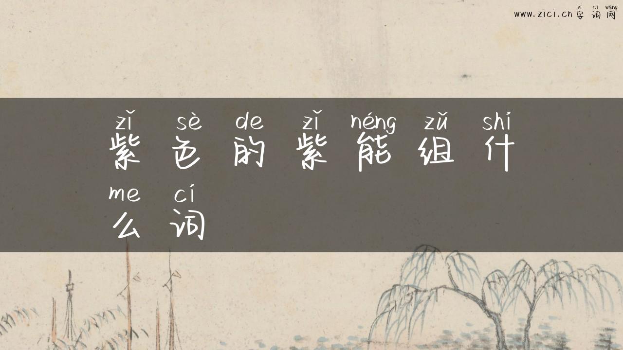 紫色的紫能组什么词