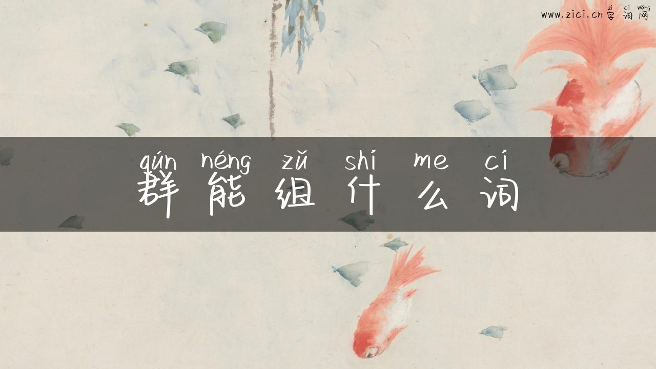 群能组什么词