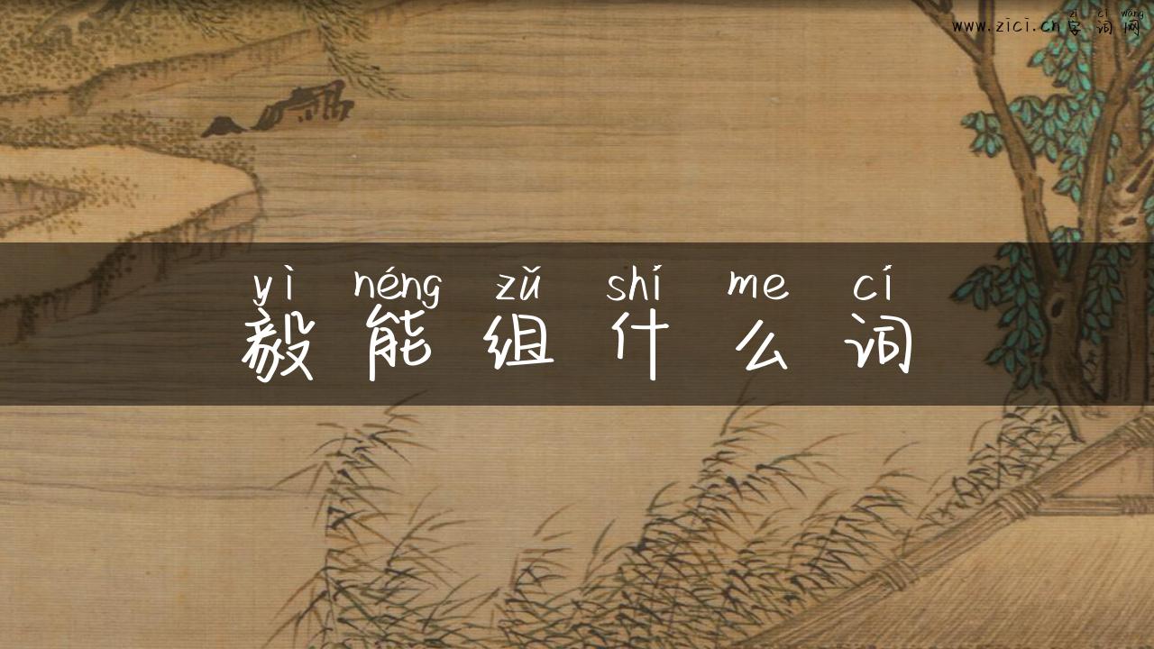 毅能组什么词