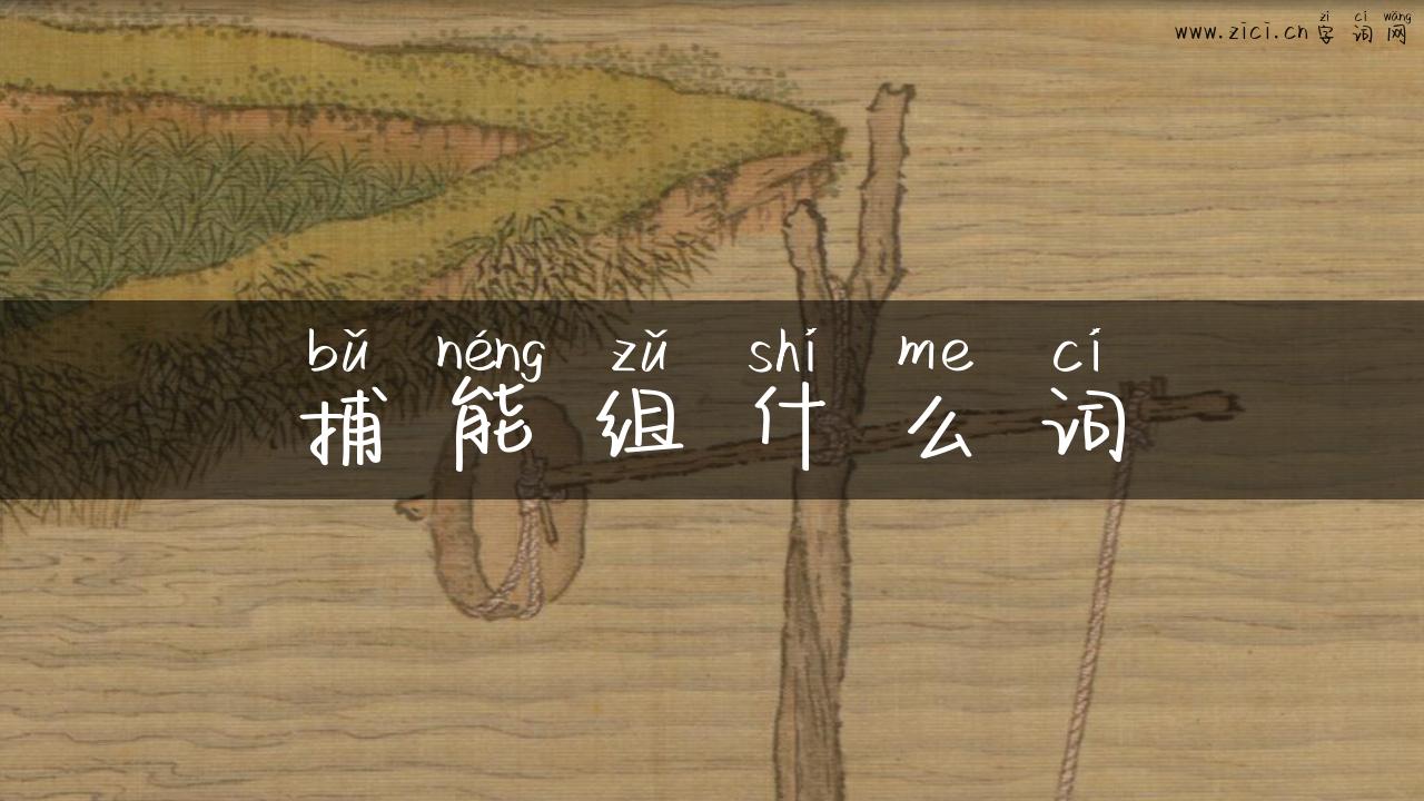 捕能组什么词