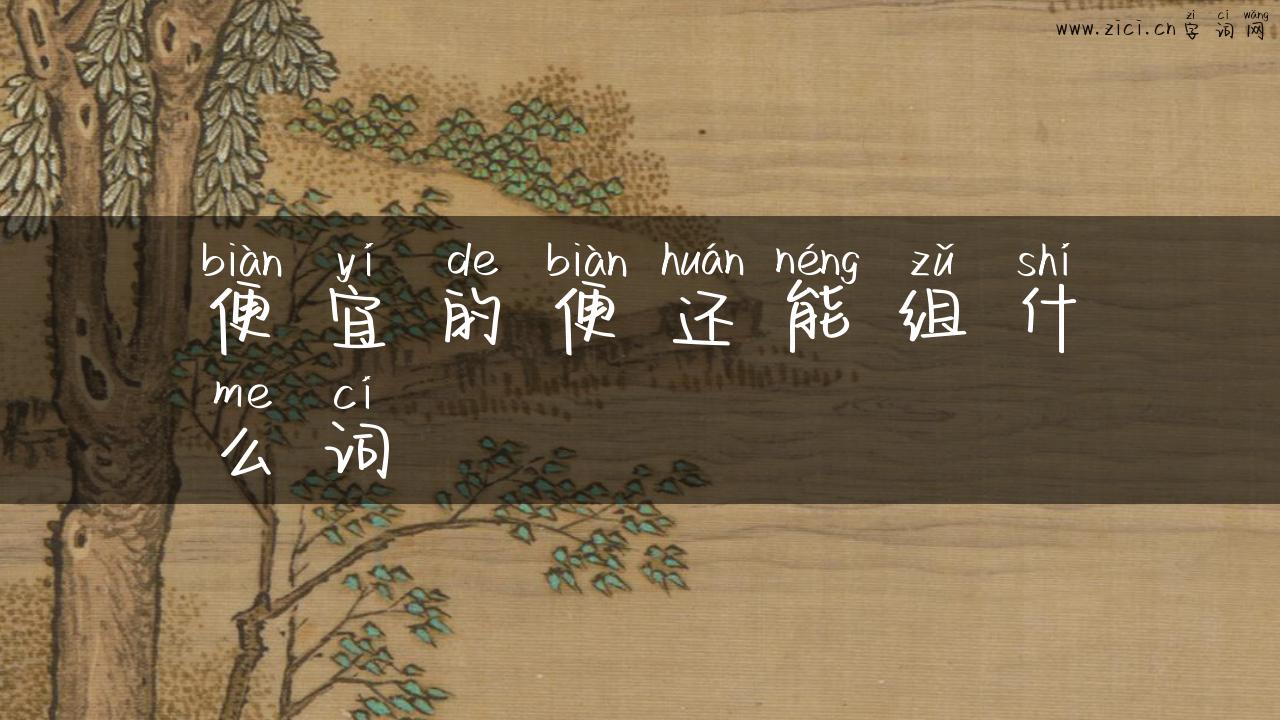 便宜的便还能组什么词