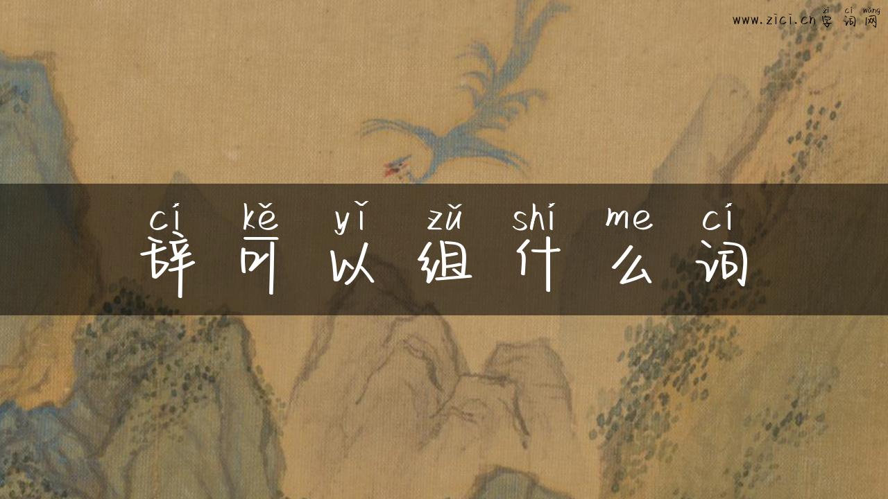 辞可以组什么词