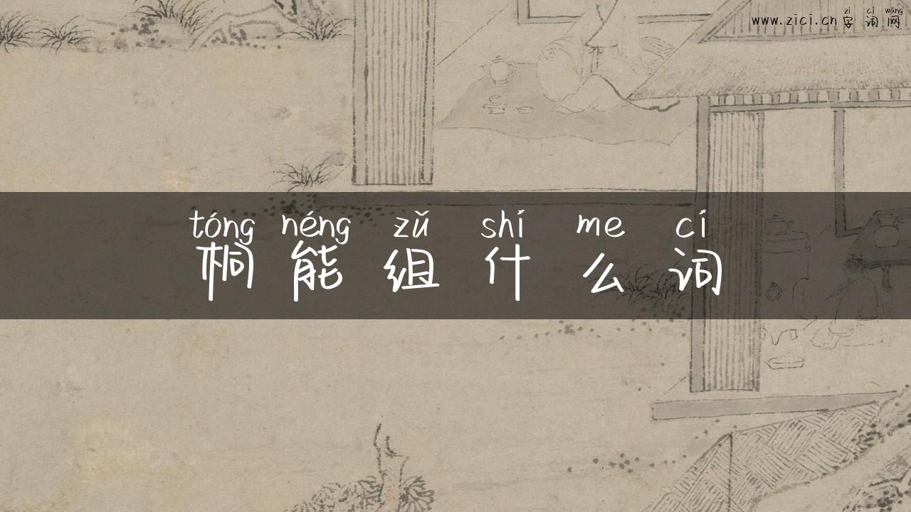 桐能组什么词