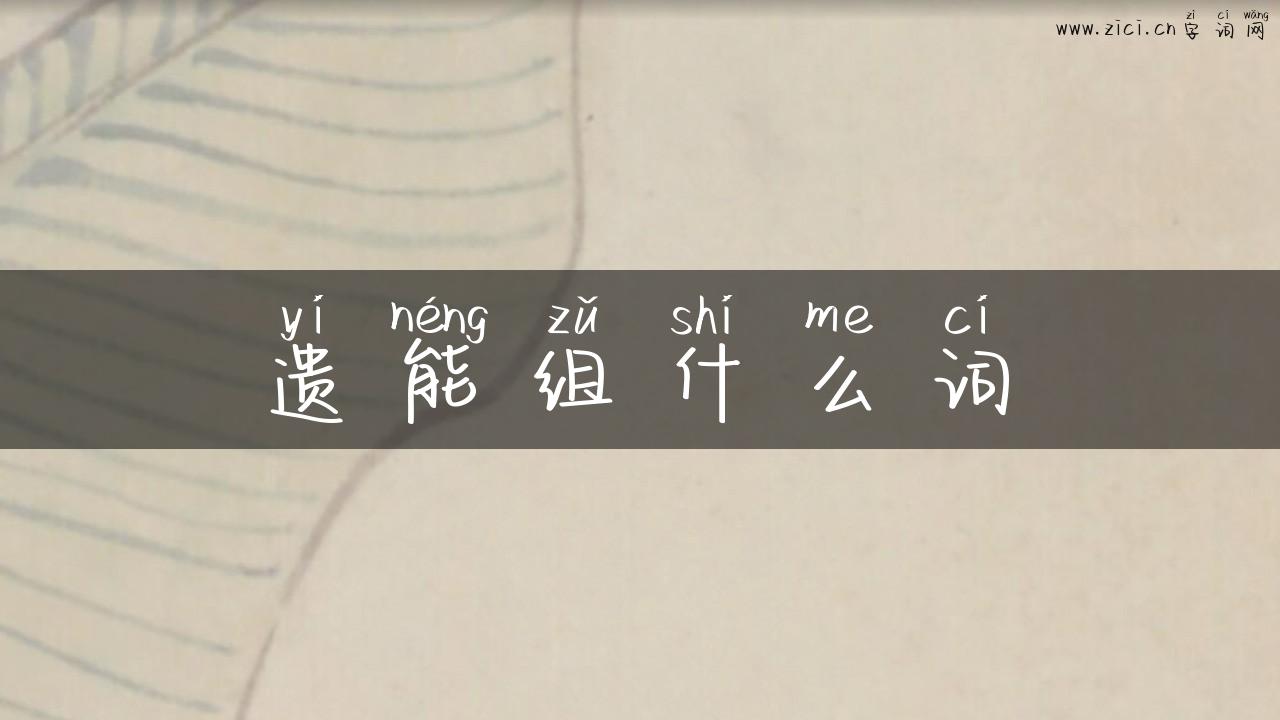 遗能组什么词