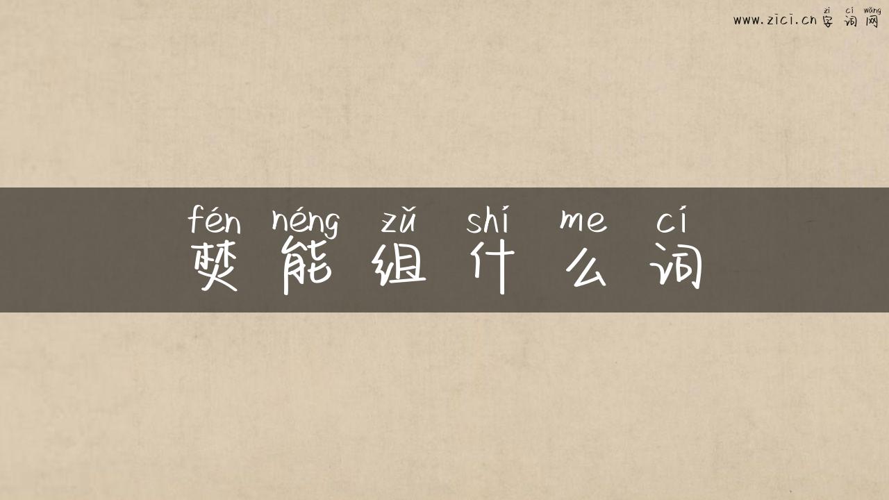 焚能组什么词