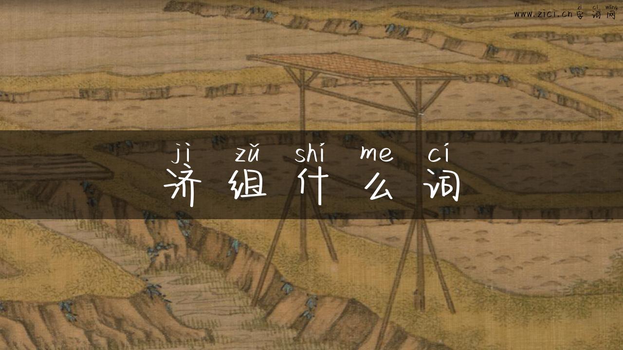 济组什么词
