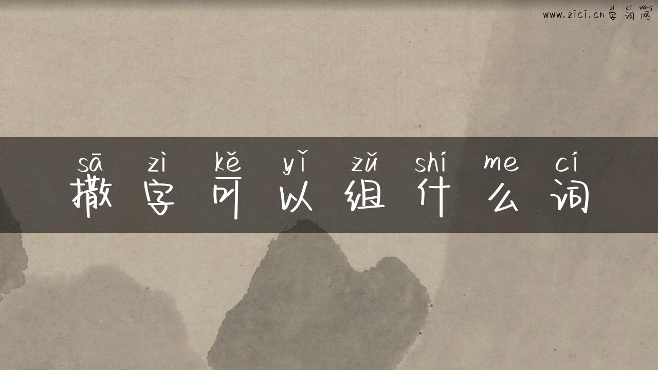 撒字可以组什么词