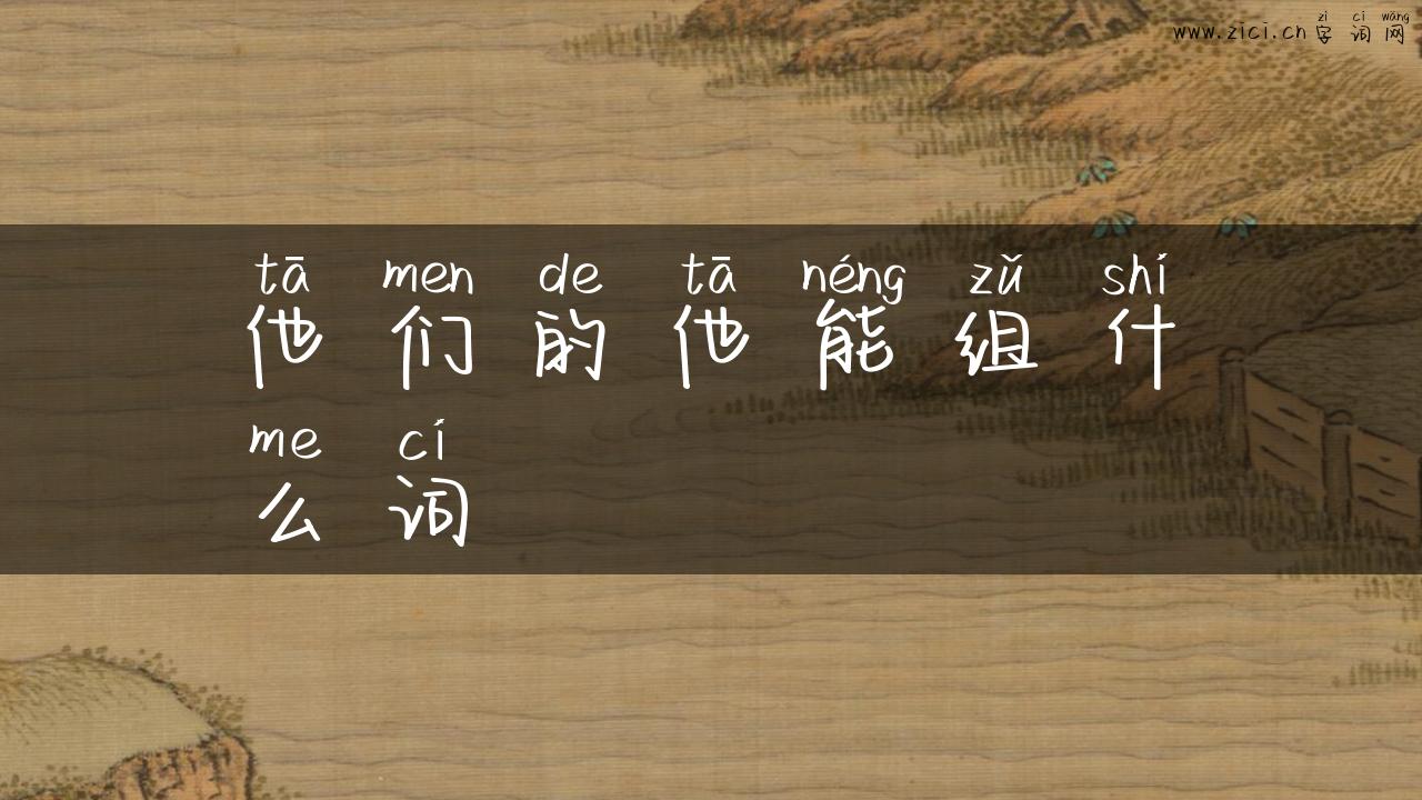 他们的他能组什么词