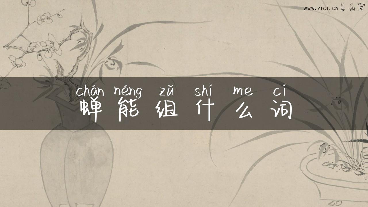 蝉能组什么词