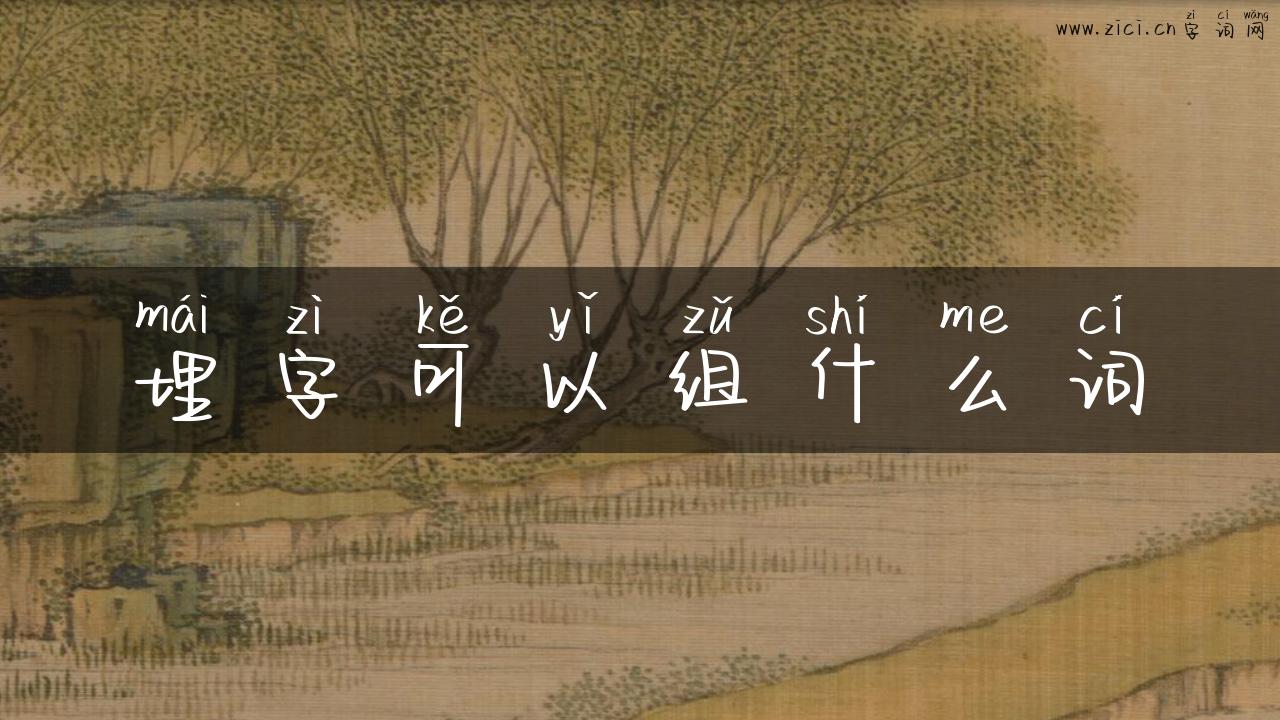 埋字可以组什么词