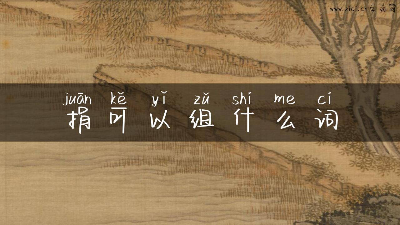 捐可以组什么词