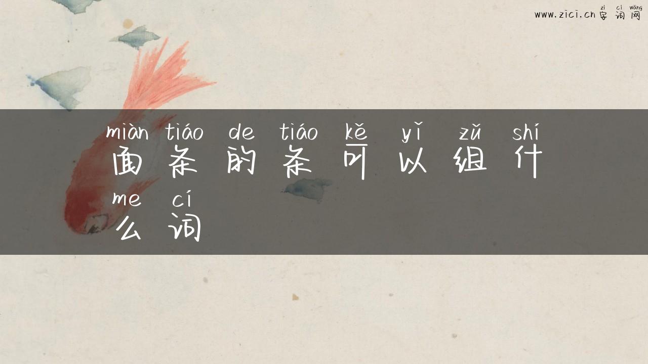 面条的条可以组什么词