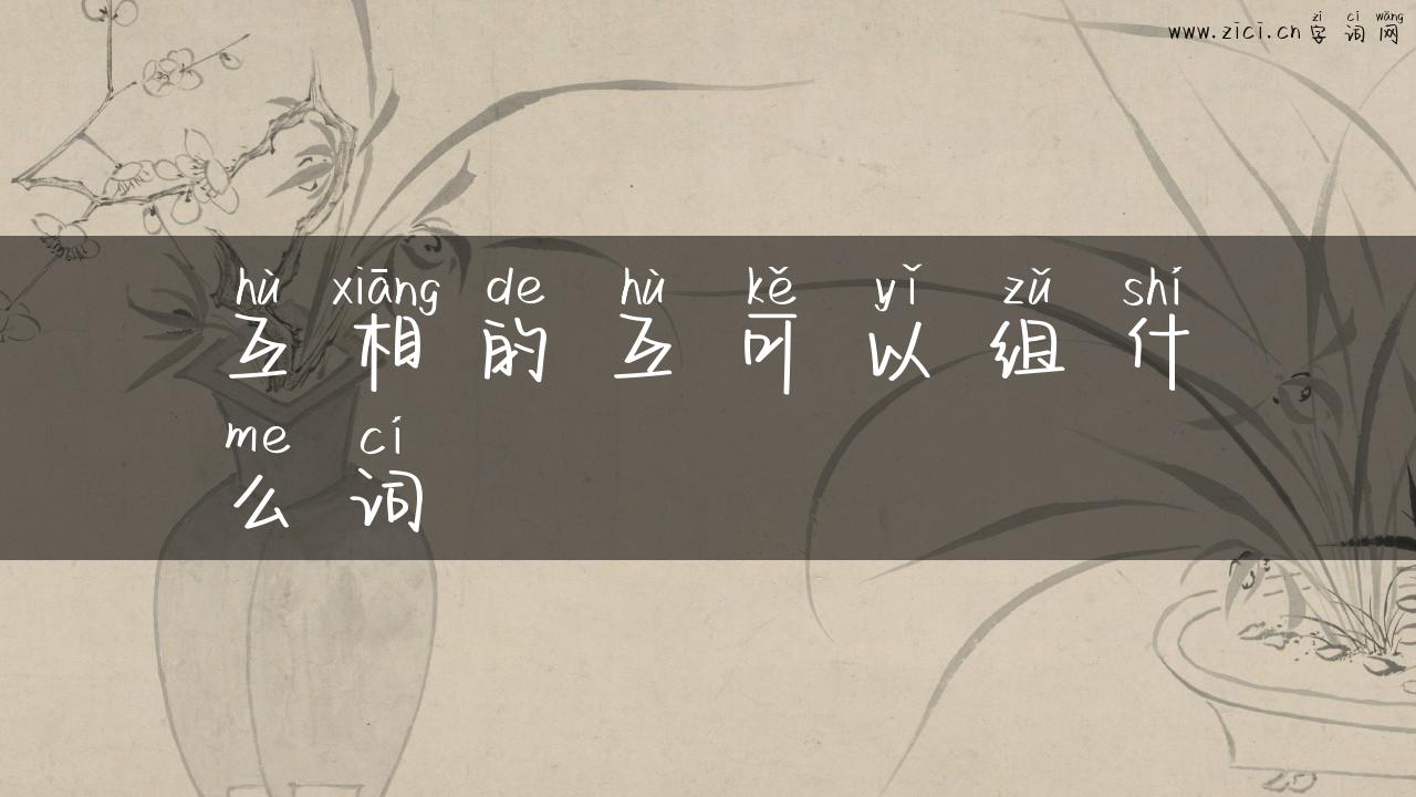 互相的互可以组什么词
