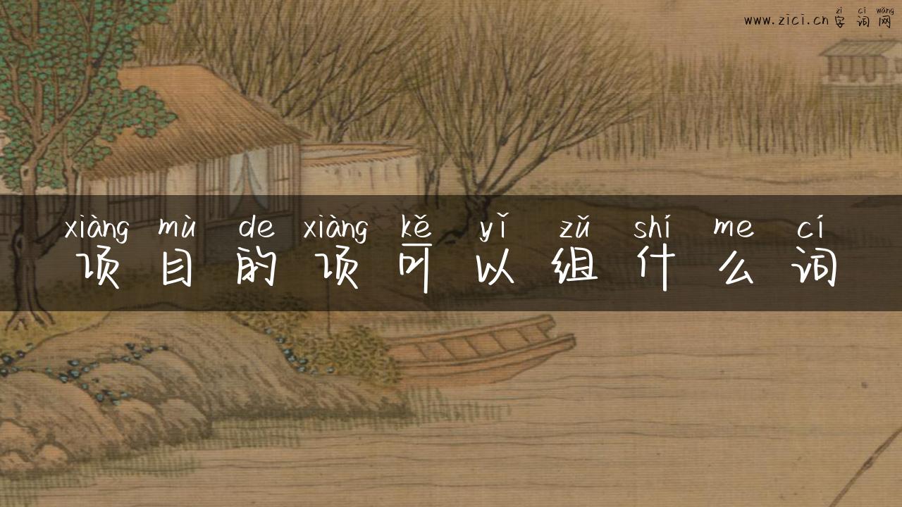 项目的项可以组什么词
