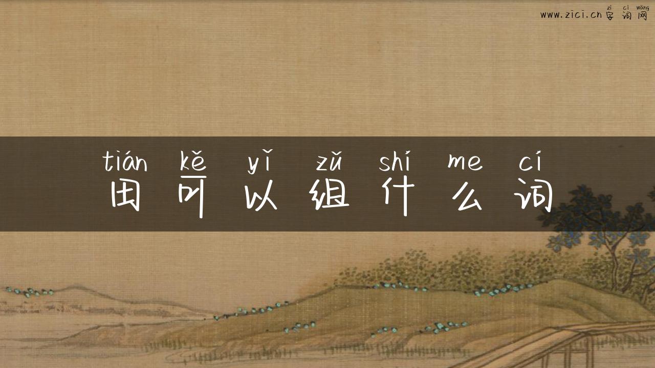 田可以组什么词