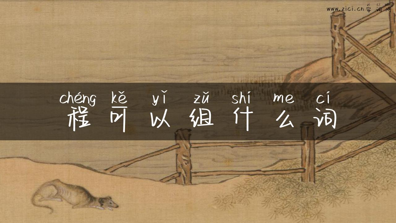 程可以组什么词
