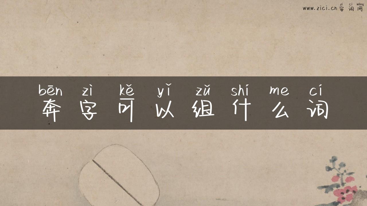 奔字可以组什么词