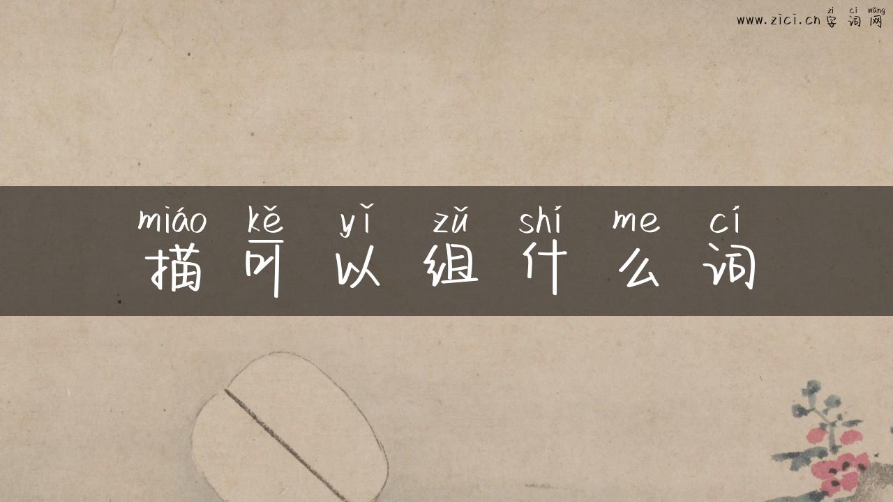 描可以组什么词
