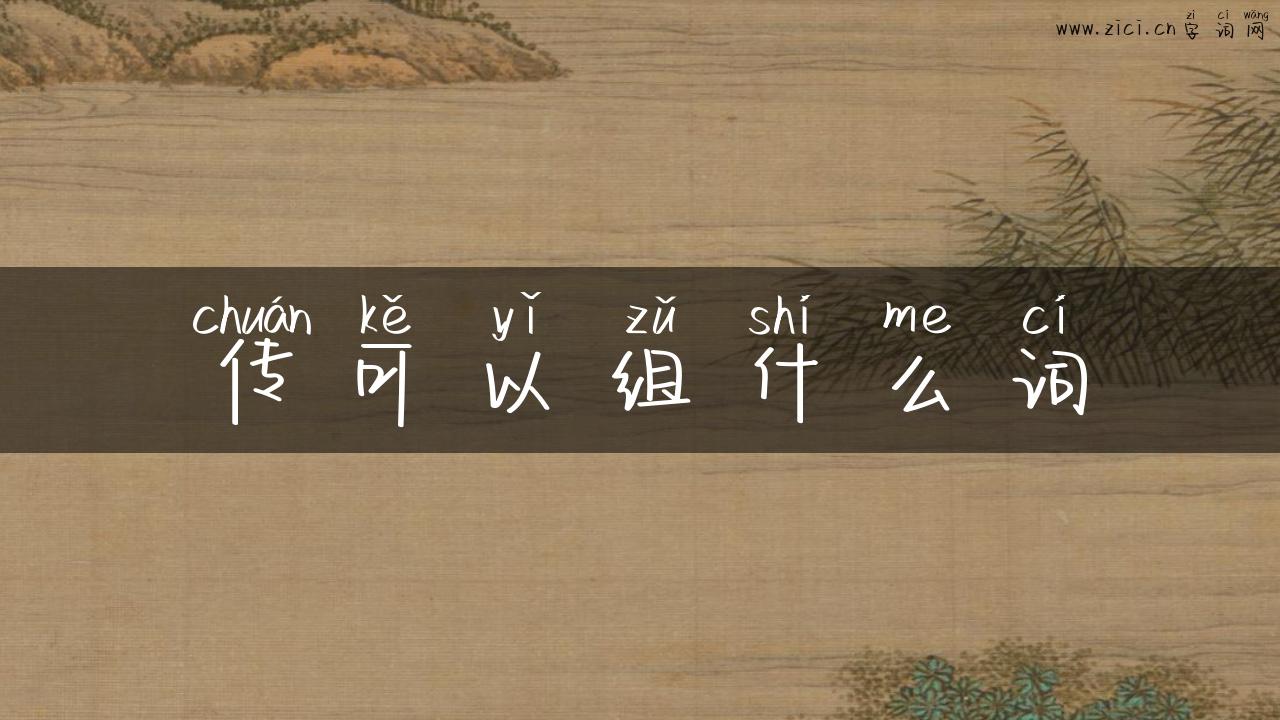 传可以组什么词