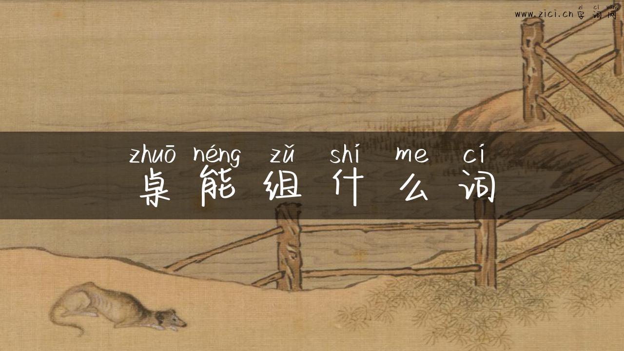 桌能组什么词