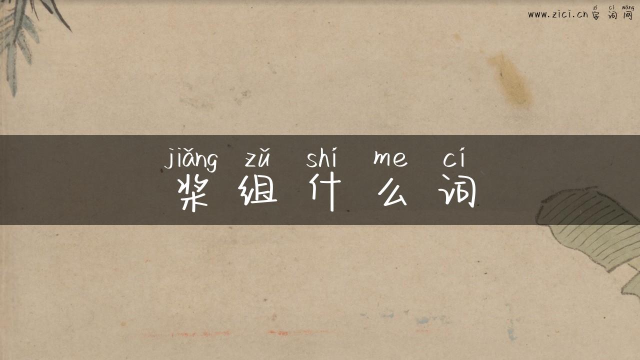 桨组什么词