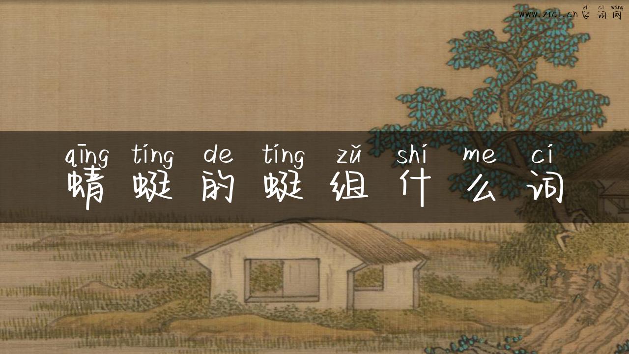 蜻蜓的蜓组什么词