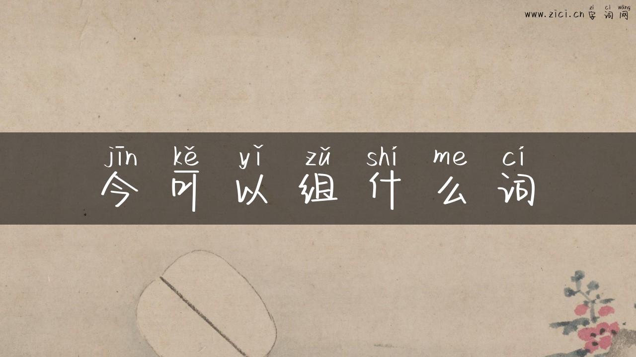 今可以组什么词