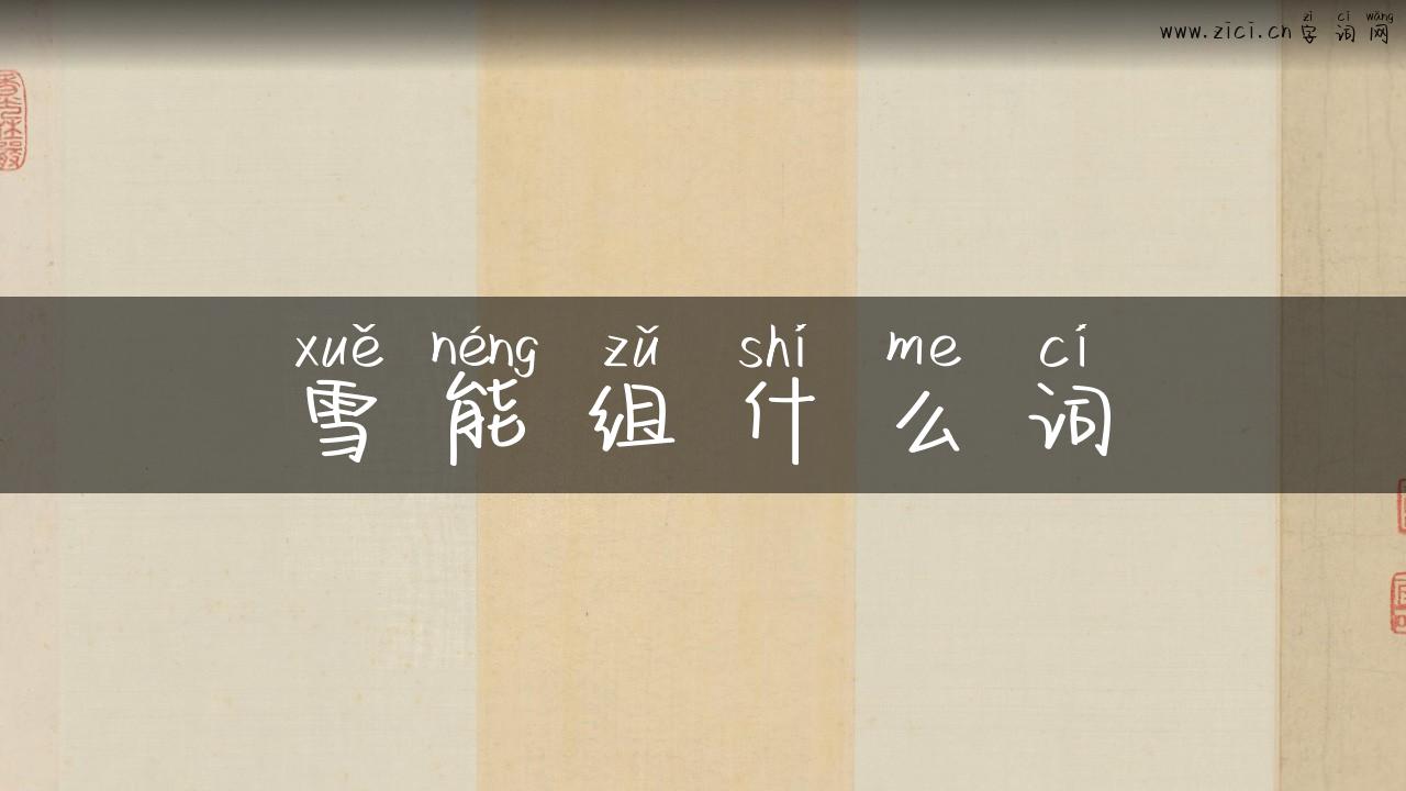 雪能组什么词
