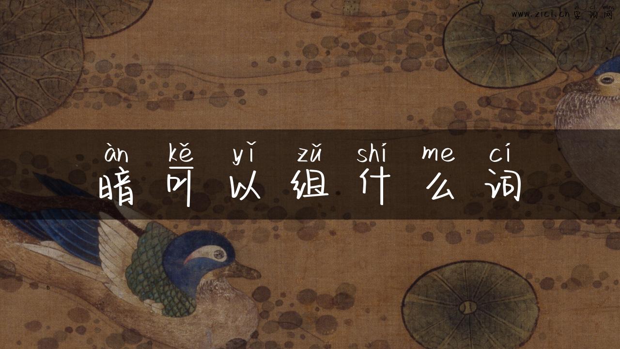 暗可以组什么词